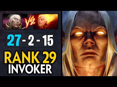 RANK 29 INVOKER QUAS WEX BUILD vs RANK 44 LINA MID | INSANE GAME 27 KILLS NO MERCY | Dota 2 Invoker