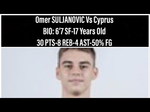 Omer Suljanovic Vs Cyrpus FIBA U18 European Championship Division B Basketball Highlights-2022