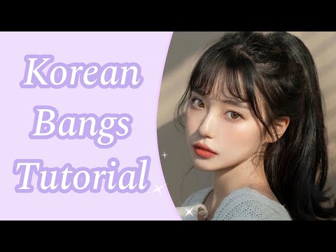 How to cut korean bangs ✂️ at home | Korean see...