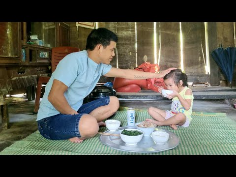 The alcoholic uncle returned to the 5-year-old orphan girl, Cook a simple meal | orphan girl
