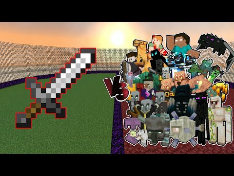 Haunted Iron Sword vs. All Minecraft Mobs!