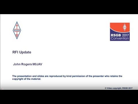 RSGB Convention lecture 2017 - RFI survey update