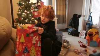 Owen reacts to getting Skylanders Swap Force from Santa for Christmas