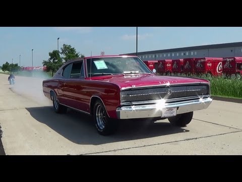 Test Drive and Burnout 1966 Dodge Charger