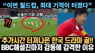 추가시간 터져나온 한국 드라마 골! BBC해설진들마저 감동에 감격한 이유! 