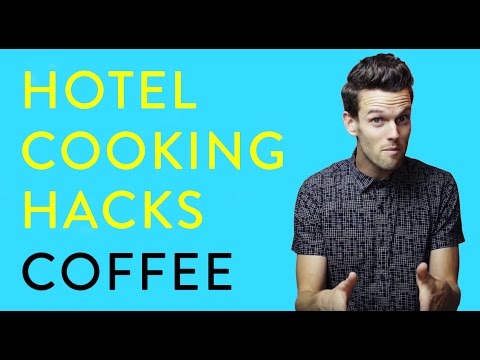 Hotel Cooking Hacks - Dave Moisan makes coffee in his hotel room at The Voice