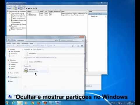 Ocultar e mostrar partições no Windows