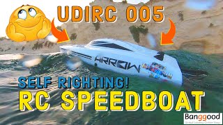 UDIRC UDI005 RC Boat unboxing and testing in the Mediterranean sea!