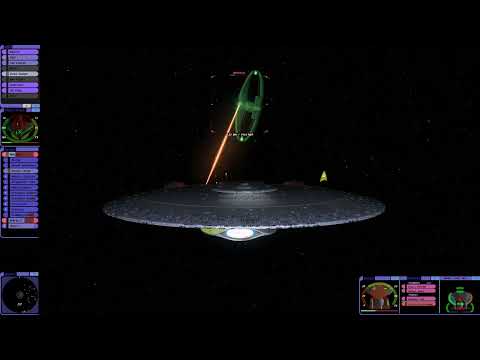 Star Trek Bridge Commander: Enterprise-D & Klingon bird of preys vs. Romulans (The Defector battle)