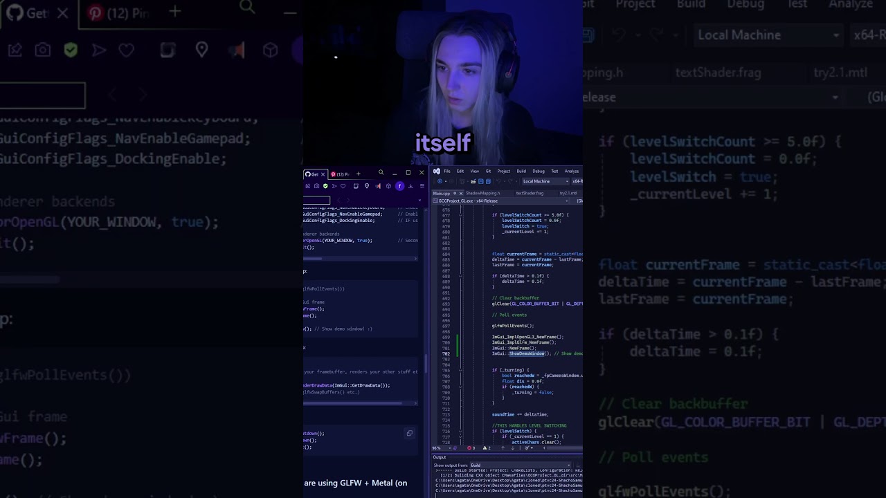 making a hud for my game with opengl and imgui