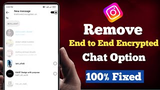 How to Remove end to end encrypted chat on Instagram || End to End Encrypted Chat Kaise hataye