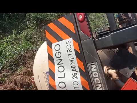 Carreta de combustível capota e quase explode, motorista foi encaminhado para o hospital de Novo Progresso