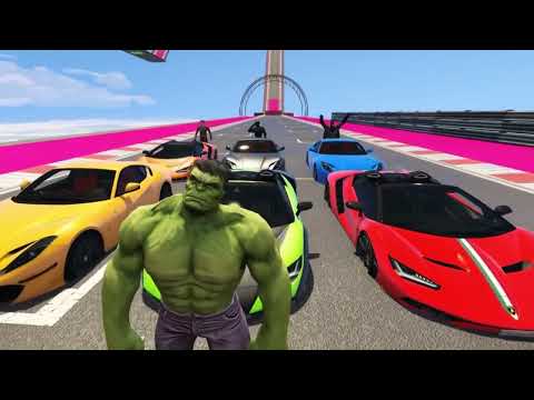 🚀 ¡Superhéroes en GTA V: La MEGA RAMPA de Coches Rápidos! 🦸‍♂️🔥