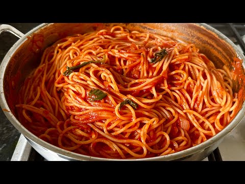 Simple and easy tomato spaghetti pasta recipe
