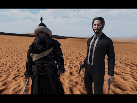 John Wick's Army Vs. Genghis Khan's Mongol Horde! Ultimate Epic Battle Simulator 2