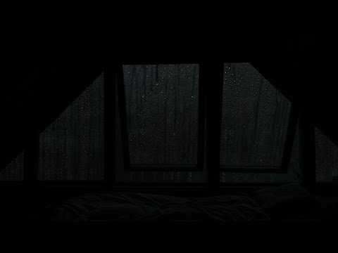 Thunder storm w/ Rain Sounds Covers the Narrow Room Ambience - Black Window⛈️💤💧