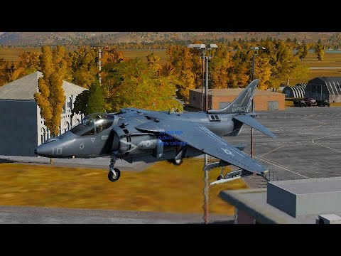 DCS World - AV-8B Harrier Basic Hover And Transition Practice