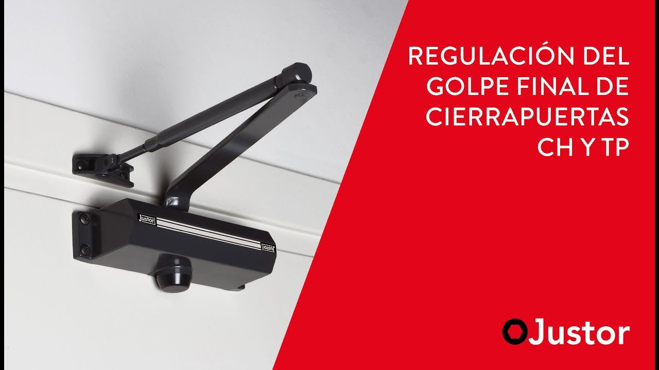 Watch Regulación del golpe final de un cierrapuertas JUSTOR Now Regulación del golpe final de un cierrapuertas JUSTOR