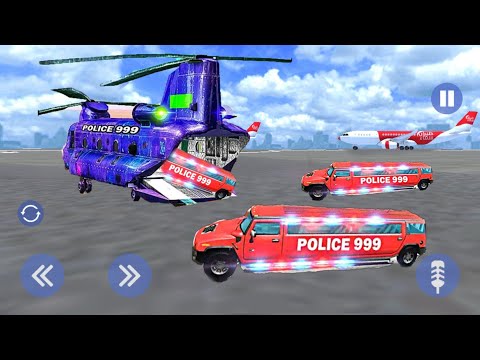 US Police Limousine Car Transporting in Cargo Plane - Police Car Transport Sim - Android Gameplay