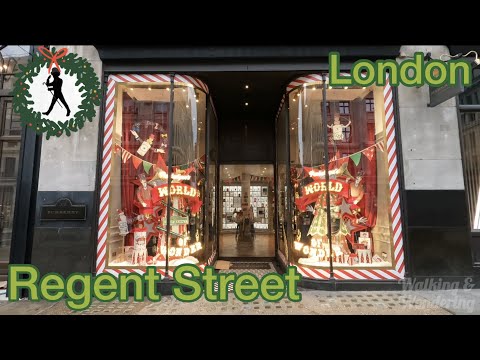 A splendid London Christmas walk through Regent Street, Piccadilly