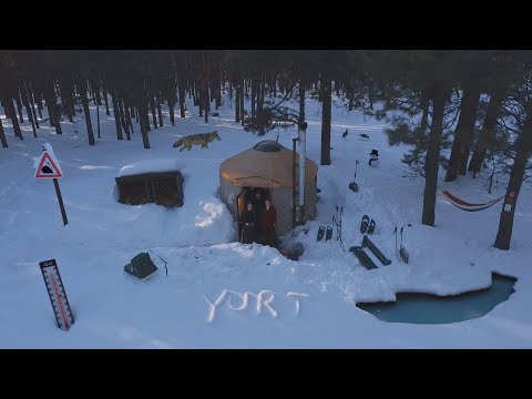 Surviving Below Freezing - Winter Camping in YURT