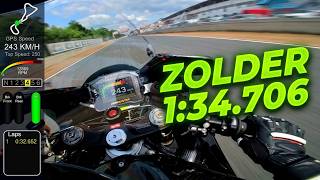 Vidéo Zolder 1.34.7 onboard Aprilia RSV4 par MDJ-Racing