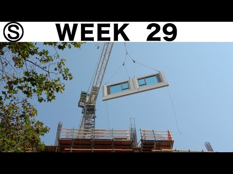 One-week construction time-lapse with closeups: Week 29 of the Ⓢ-series, with first exterior panels