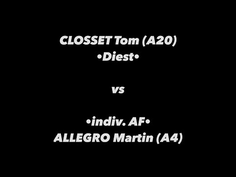 Tennis de Table ·Championnat de Belgique A· 1/4 de finale - CLOSSET Tom (A20) vs ALLEGRO Martin (A4)