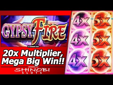 Gypsy Fire Slot - Free Spins Mega Big Win Bonus with 20x Multipliers
