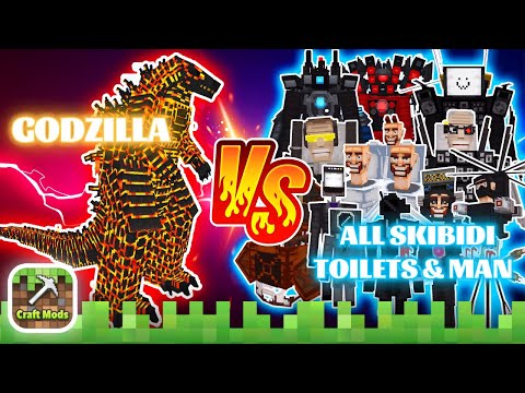 Thermonuclear Godzilla Vs Skibidi Toilet - Minecraft Mods