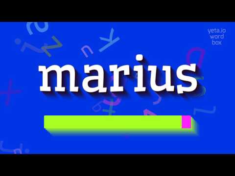 How to say "marius"! (High Quality Voices)