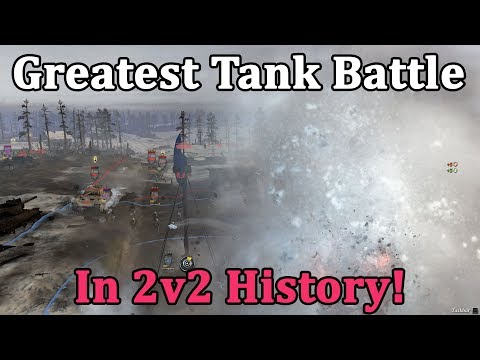 Greatest tank battle in 2v2 history! Top level CoH2 match turns into utter carnage.
