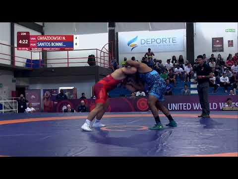 Qual. FS - 125 kg: N. GWIAZDOWSKI (USA) v. M. SANTOS BONNE (PUR)