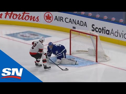 Artem Zub Streaks In On Breakaway & Dekes Around Frederik Andersen For First NHL Goal