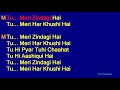 Tu Meri Zindagi Hai - Kumar Sanu Anuradha Paudwal Duet Hindi Full Karaoke with Lyrics