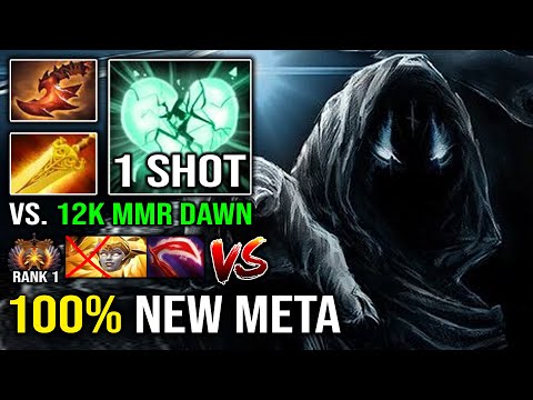 100% NEW META Safelane Carry Necrophos 15Min Radiance Against 12K MMR Dawnbreaker Dota 2