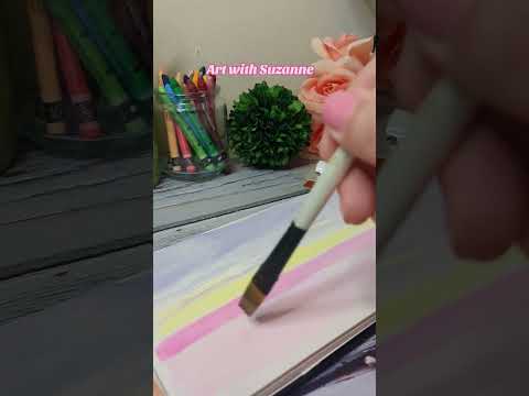 Watercolor Sunset seascape 🩵🩷 #watercolor #painting #art