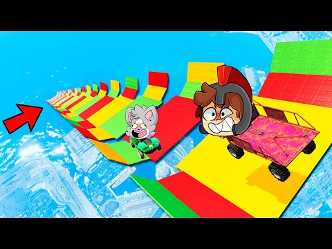 Only 0.1% of players make it past the INFINITE MEGA RAMP! 😱🏎️ INVICTOR in GTA 5 HEAD TO HEAD