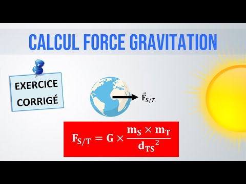 Calcul d'une force gravitationnelle ✏️ Exercice | Physique-Chimie (collège, lycée)