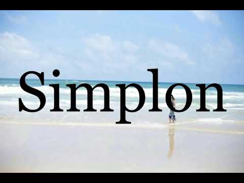 How To Pronounce Simplon🌈🌈🌈🌈🌈🌈Pronunciation Of Simplon
