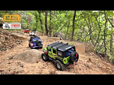 RC Car Team Trail - Forest Rock Crawling 4 - ASMR (TRX4, SCX10 II, RC4WD, BRX02, MST-CMX, Vanquish)
