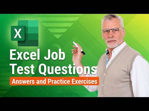 Part of a video titled How to Pass Excel Job Test: Questions, Answers And Practice ...