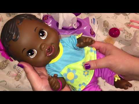 Baby Alive Bitsy Burpy Baby Daisy Drinks Orange Doll Juice Packet Video