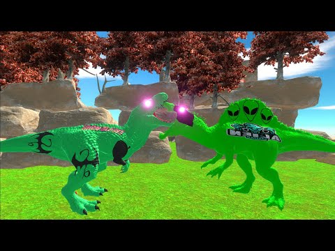 ALIEN SPINOSAURUS MOUNTAIN DEATH CLIMB - Animal Revolt Battle Simulator