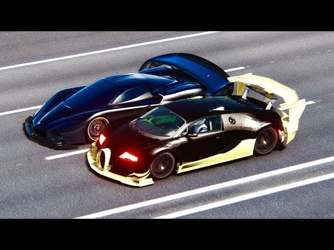 Bugatti Veyron GTR Concept vs SSC Tuatara GTR at 24 KM Drag Race