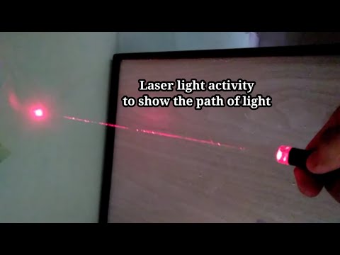 Laser light activity to show path of light