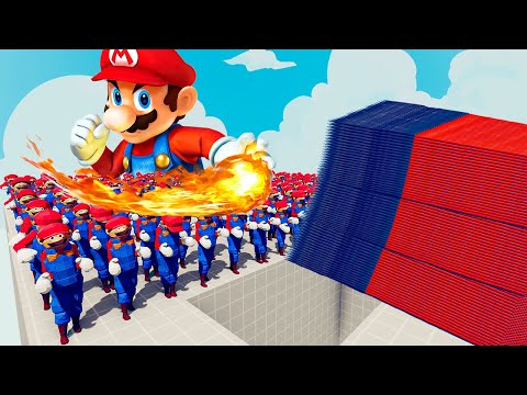 100x MARIO + 1x GIANT vs 3 EVERY GOD - Totally Accurate Battle Simulator TABS