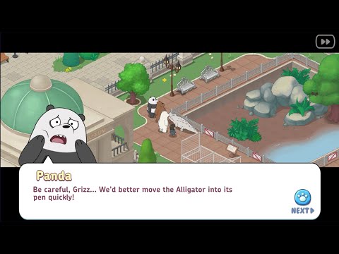 We Bare Bears Match3 Repairs #3 Bear Cave - Restore Alligator Cage