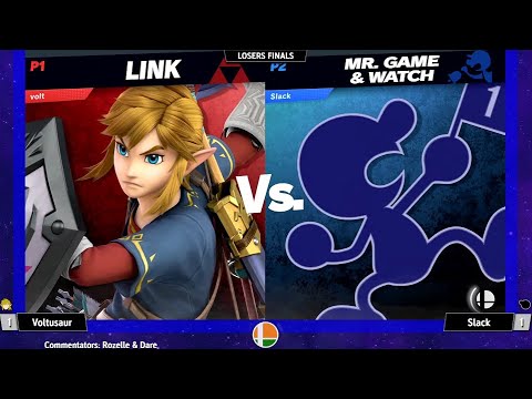 Volt (Link) vs Slack (Game & Watch) - Smash Ultimate @ LXG 22 - Losers Finals