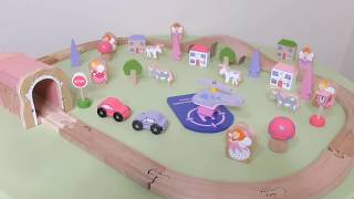 BIGJIGS RAIL PINK TRAIN PINK BRICK TUNNEL Fairy Themed Accessories Train Set